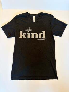 Bella+Canvas Kind Ephesians 4:32 Bee Graphic T-Shirt Black Size S